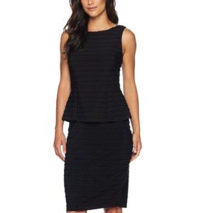 Adrianna Papell Black Jersey Peplum LBD Dress 4
